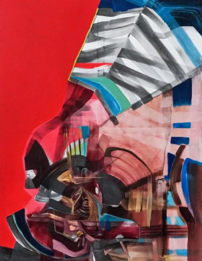 Glühend, 2016, Graphit und Öl auf Leinwand, 180 x 135 cm