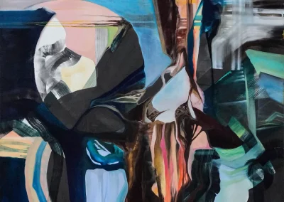 La Madrugada, 2015, Acryl, Graphit, Öl und Tusche auf Leinwand, 180 x 200 cm