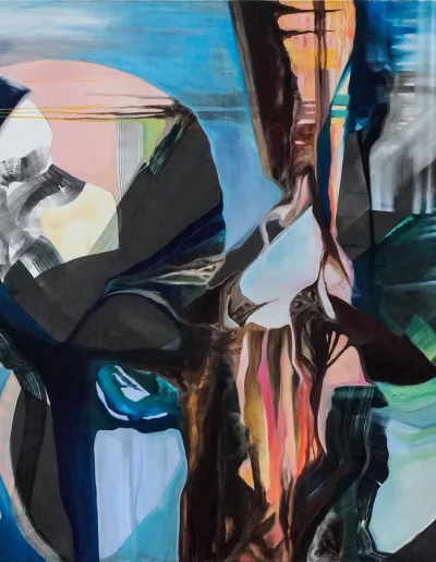 La Madrugada, 2015, Acryl, Graphit, Öl und Tusche auf Leinwand, 180 x 200 cm