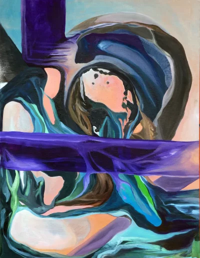 Surrender 1, 2021, Öl und Graphit auf Holz, 80 x 60 cm