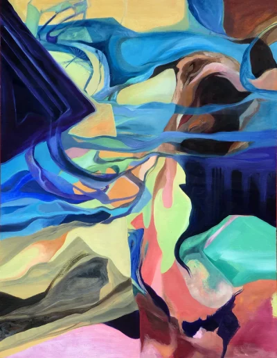 Surrender 3, 2022, Öl auf Holz, 80 x 60 cm