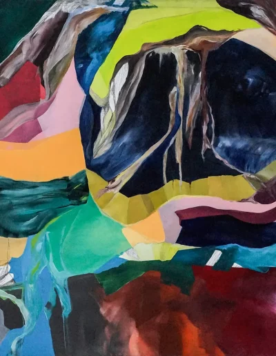 Ursprüngliches Ende, 2015, Acryl Graphit und Öl auf Leinwand, 120 x 160 cm