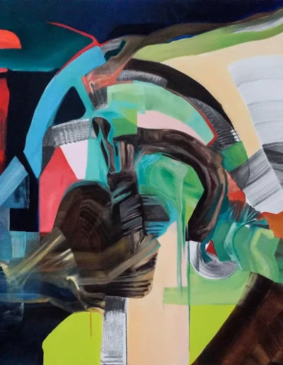 Zeitlichkeit, 2016, Acryl, Graphit und Öl auf Leinwand, 160 x 200 cm